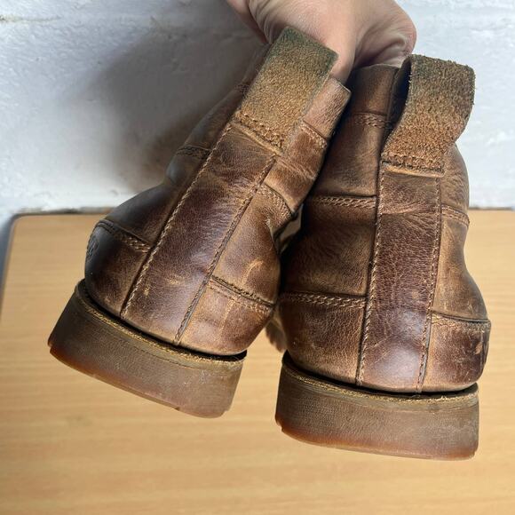 Ugg Men\'s Tan Brown Leather Lace Up Work Boots Size 11 main image 7